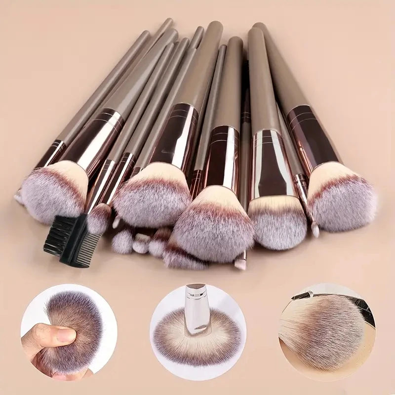 10-20Pcs Premium Makeup Brushes Set Super Soft detail Blush Highlighter Foundation Concealer Eyeshadow Brush Women Beauty Tool