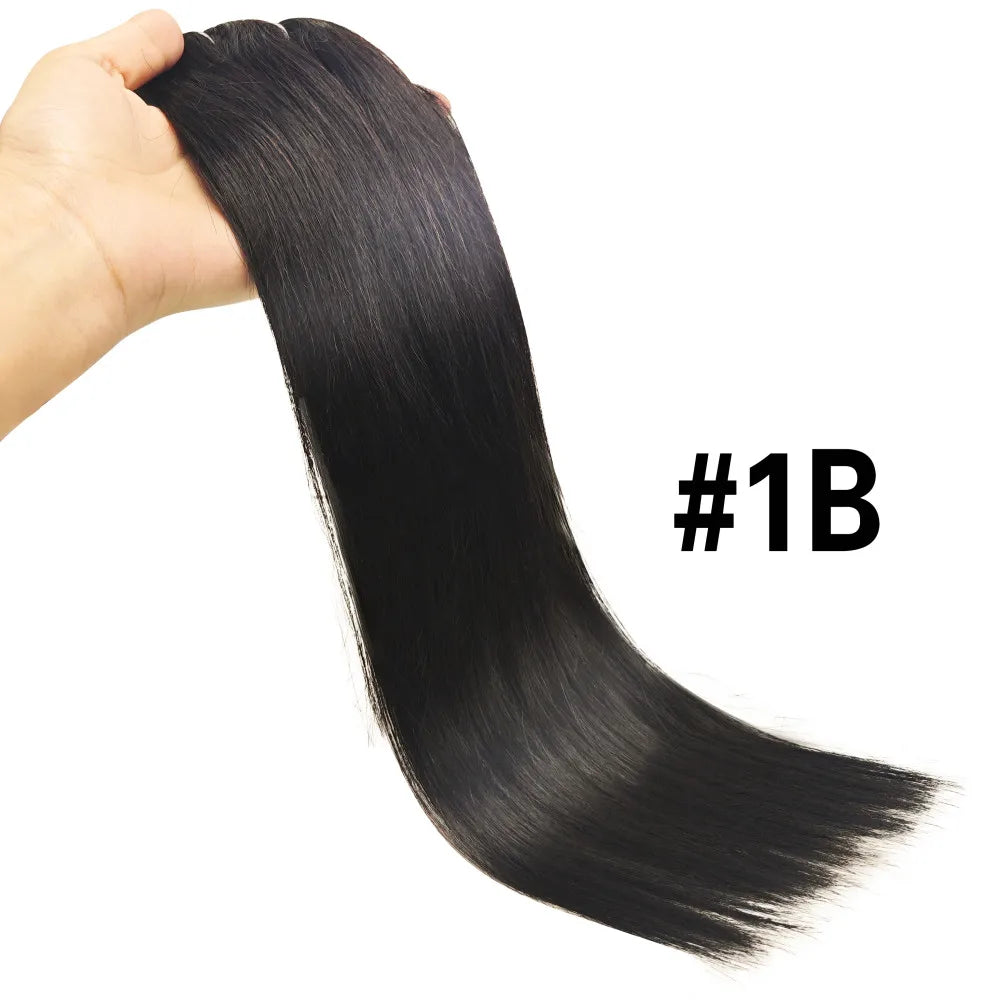 Human Clip In Hair Extension 120g 8Pcs/Set Long Straight Hair Extension 18Clips Natural Black In Thick Hairpiece For Girls Women