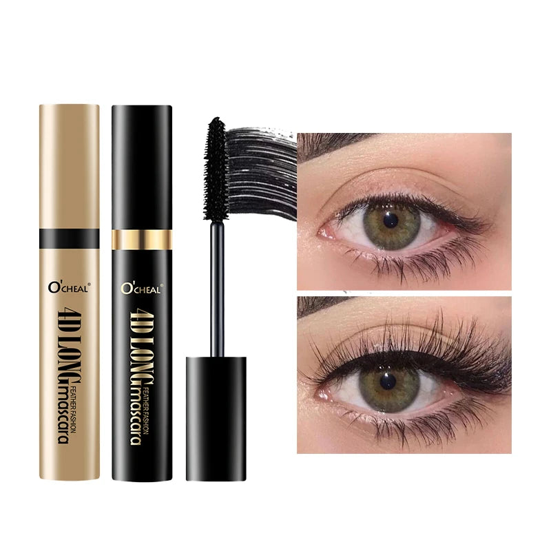 O‘CHEAL 4D Silk Fiber Black Mascara Waterproof Volumizing Curling Mascara Lengthening Mascara Long Lasting Fuller Lashes Makeup