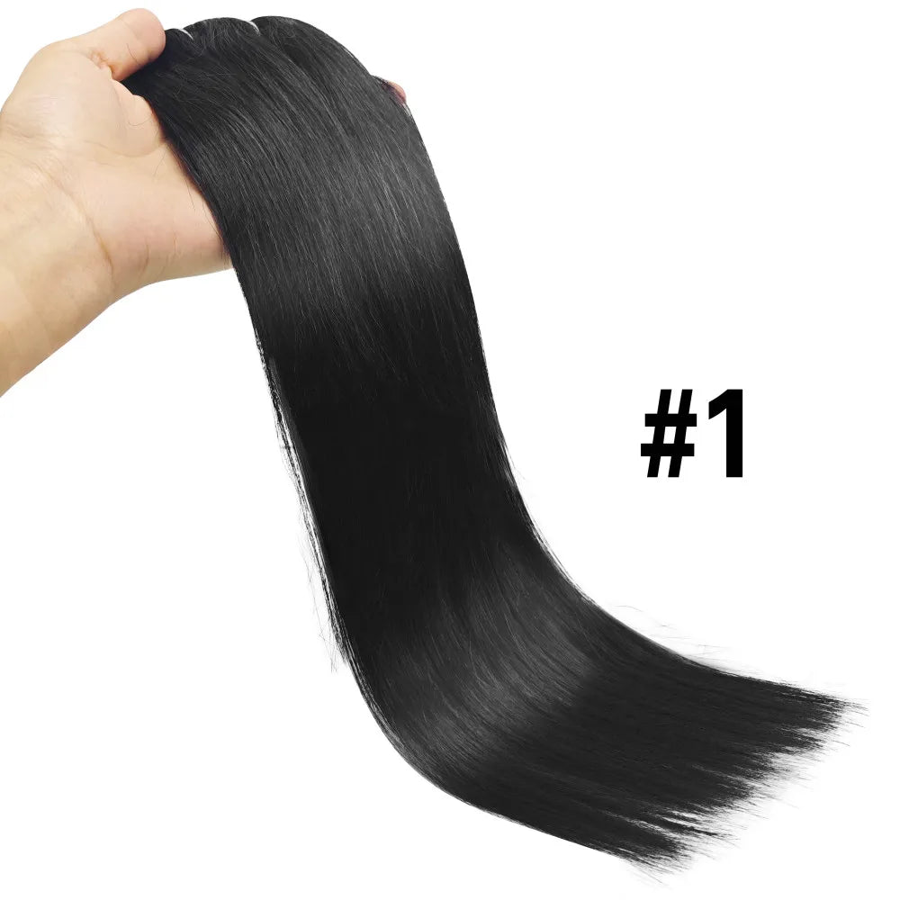 Human Clip In Hair Extension 120g 8Pcs/Set Long Straight Hair Extension 18Clips Natural Black In Thick Hairpiece For Girls Women