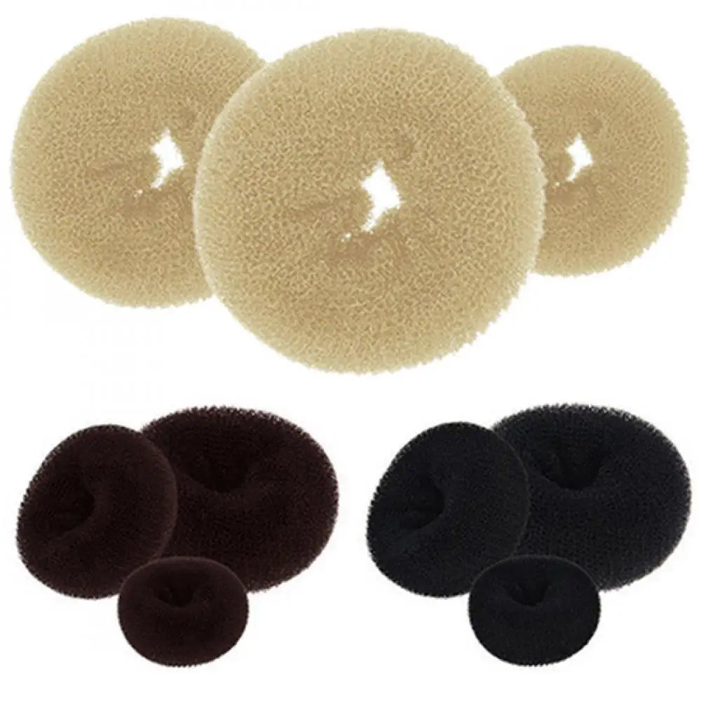 3Colors Fashion Elegant Hair Bun Donut Foam Sponge Easy Big Ring Hair Styling Tools Hairstyle Hair Accessories For Girls Women