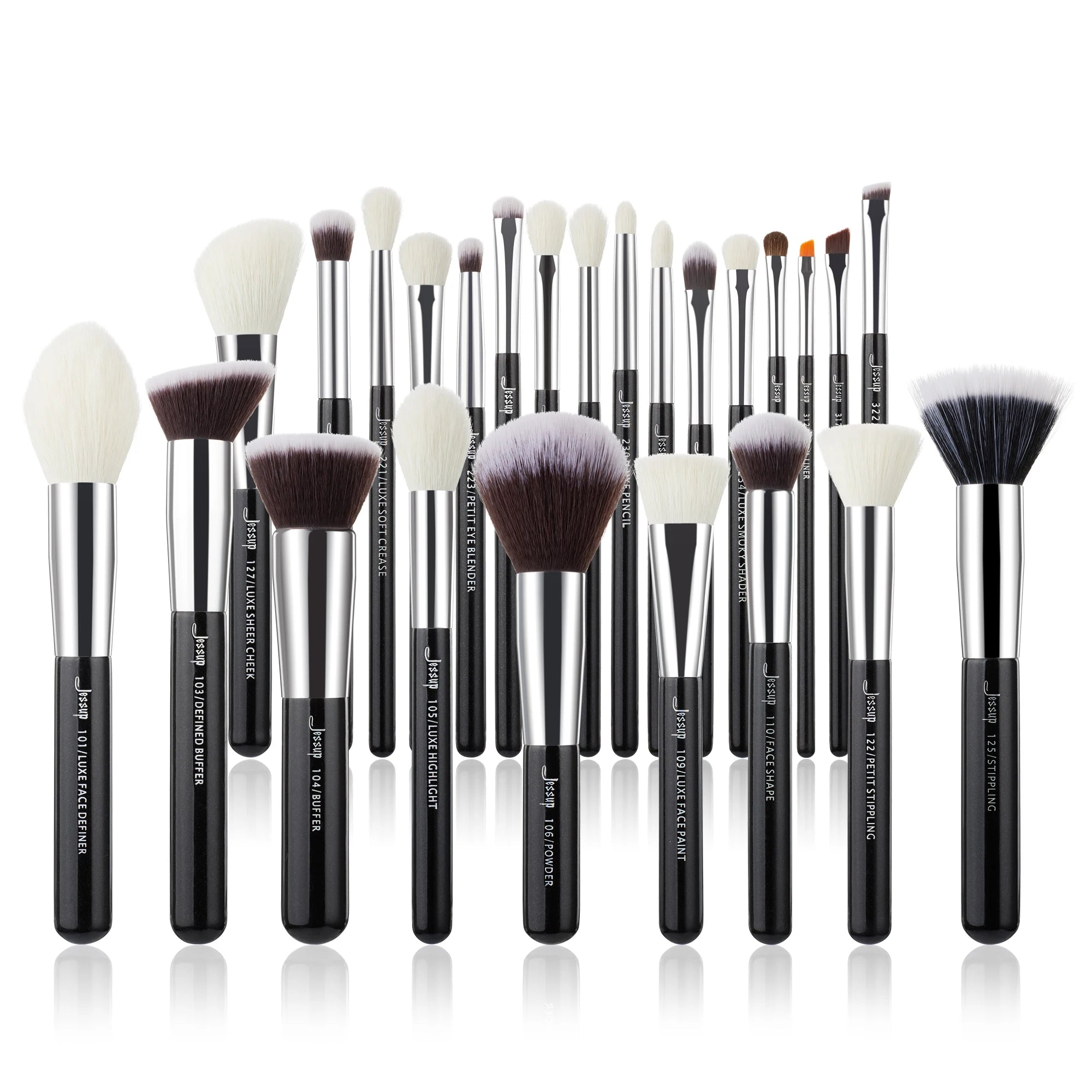 Jessup Makeup brushes 15- 25pcs Make up Brush set Professional Natural Synthetic Foundation Powder Contour Blending Eyeshadow