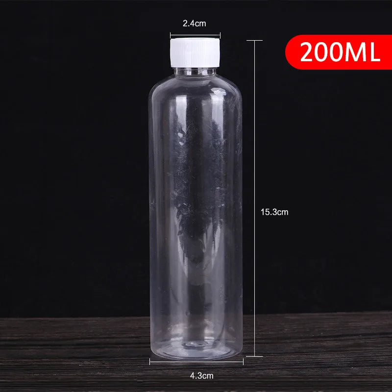 1pcs 5ml - 250ml Plastic PET Clear Flip Lid Lotion Bottles Refillable Empty Plastic Sample Bottle Butterfly Cap Makeup Tool