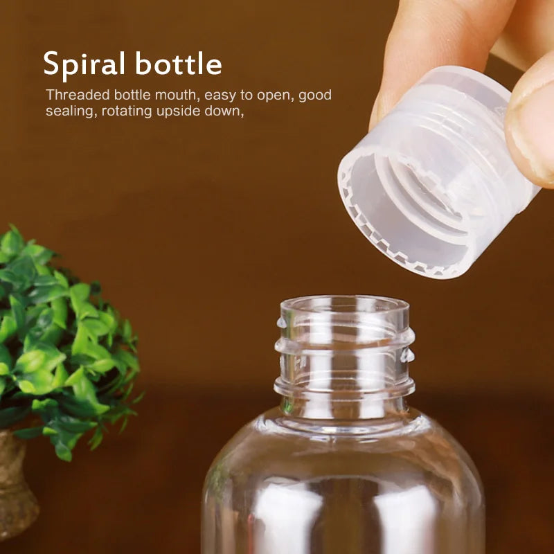 1pcs 5ml - 250ml Plastic PET Clear Flip Lid Lotion Bottles Refillable Empty Plastic Sample Bottle Butterfly Cap Makeup Tool