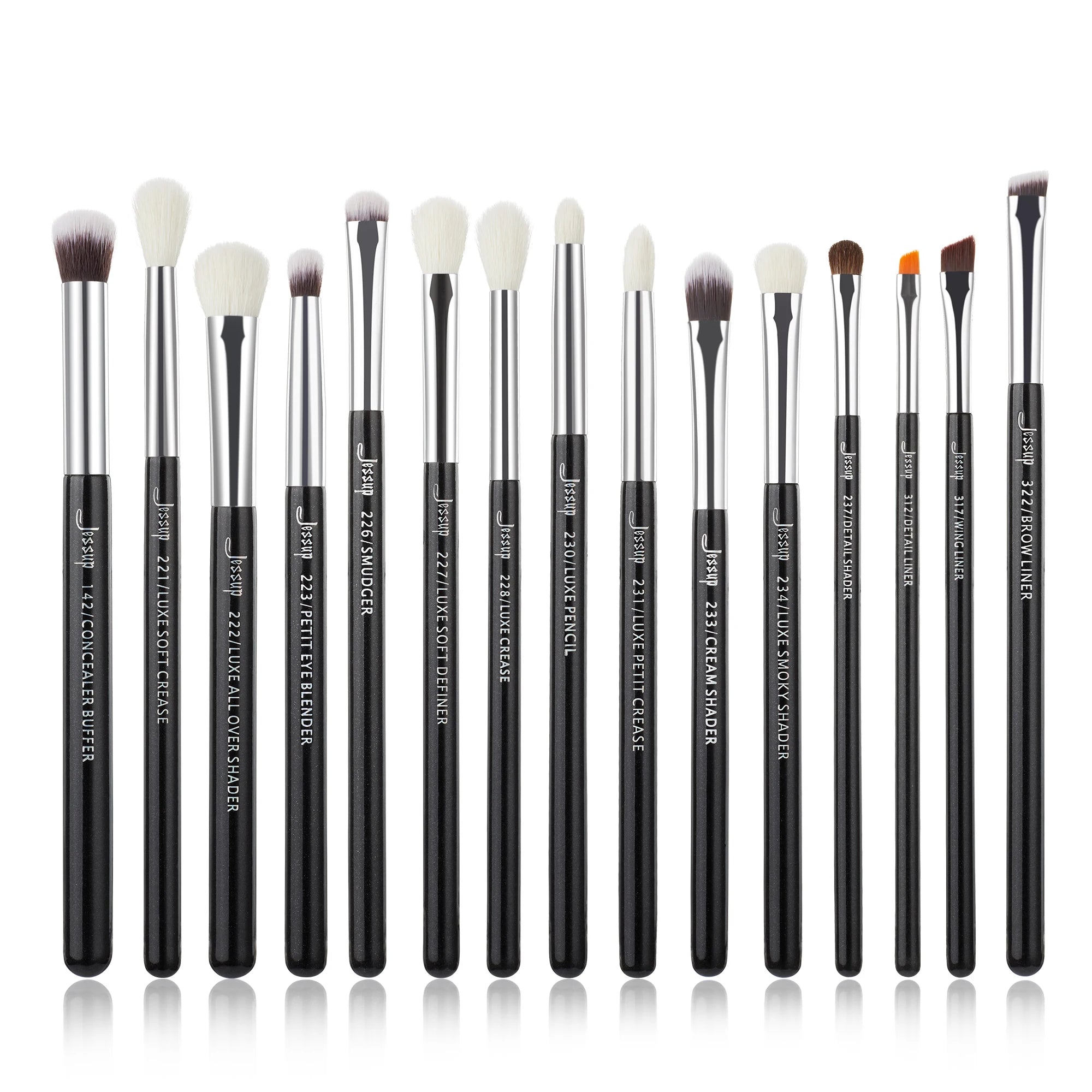 Jessup Makeup brushes 15- 25pcs Make up Brush set Professional Natural Synthetic Foundation Powder Contour Blending Eyeshadow