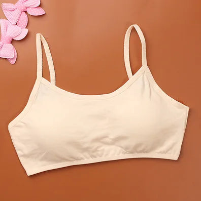 10-15y Girls Bras Soft Young Children Bra for Kids Teenagers Wire Free Training Small Vest Teenage Underwear Puberty Clothing