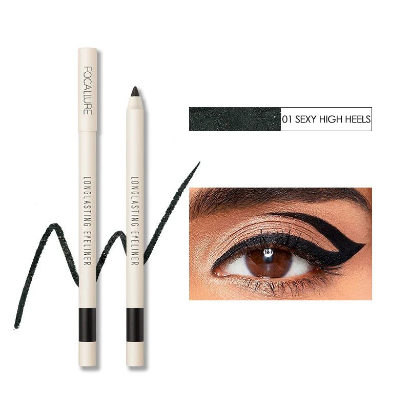 FOCALLURE Wholesale Eyeliner Gel Pencil Waterproof Matte Black Eyeliner High Pigment Professional Women Makeup Beauty Tools