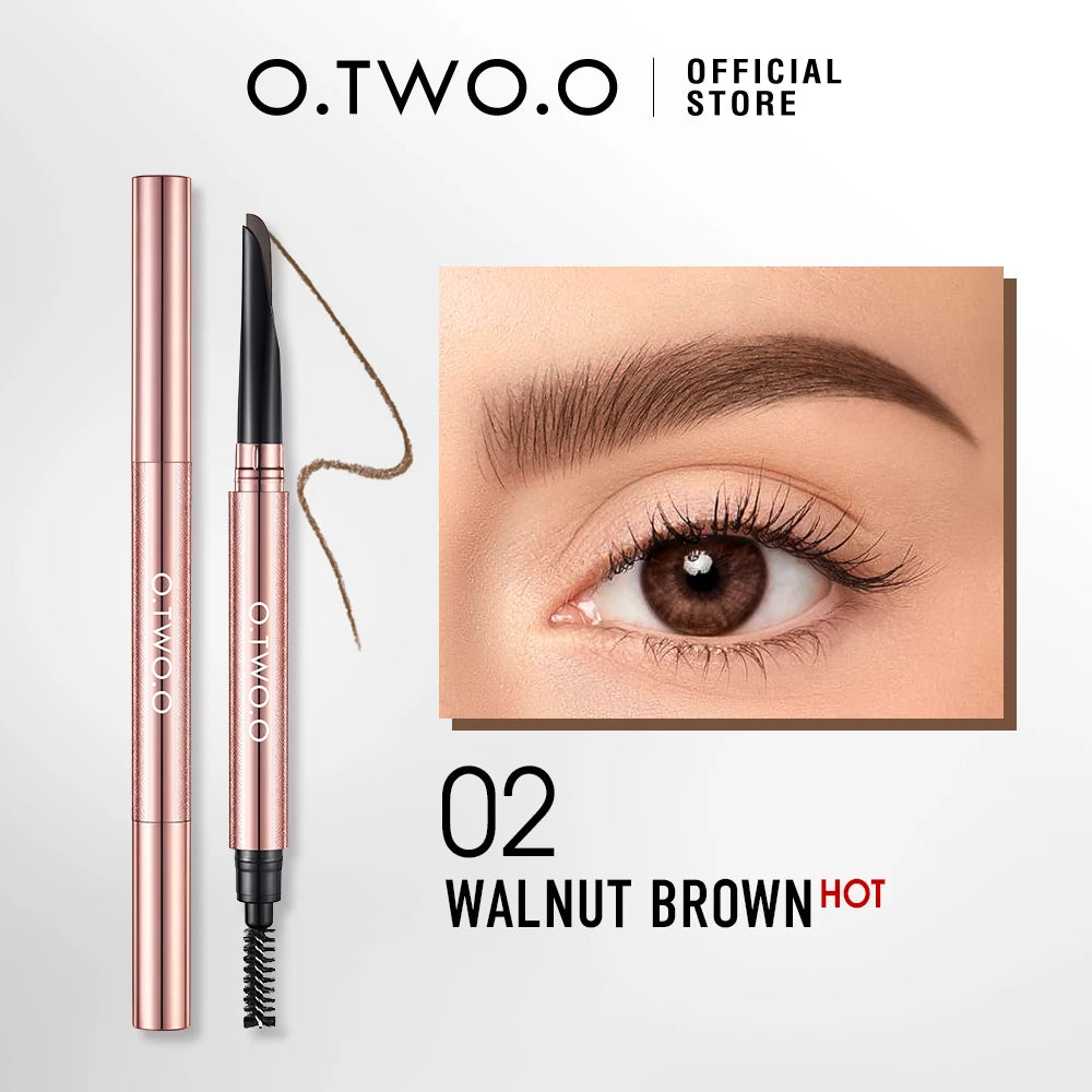 O.TWO.O Machete Eyebrow Pencil Waterproof Natural Long Lasting Smooth Fill Fluff Blendable High Pigment Brow Pencil Eye Makeup