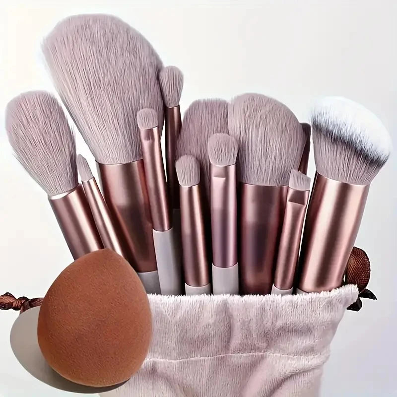 13Pcs Makeup Brushes Set Soft Fluffy Cosmetics Foundation Blush Powder Eyeshadow Kabuki Blending Makeup Brush Beauty Tools