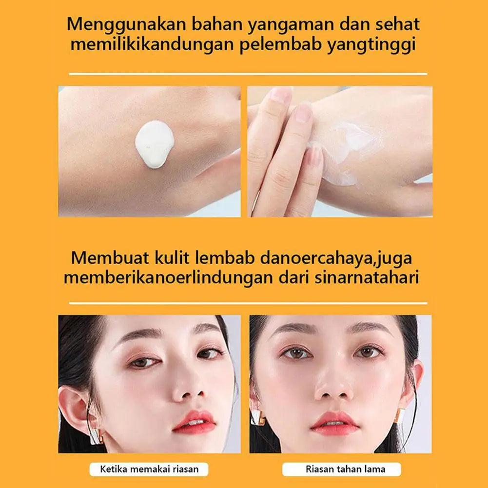 Facial Sunscreen SPF50 Lotion Moisturizing Sun Block, Isolation Whitening Cream Sunscreen Body Protective Care Skin Cream, Z9R7