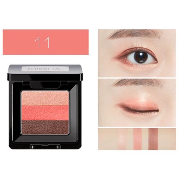 MISSHA Triple Eyeshadow 2g Palette Korea Make Up for Women Female Cosmetic Eye Pigments Waterproof Luxury Luminous Eyeshadow