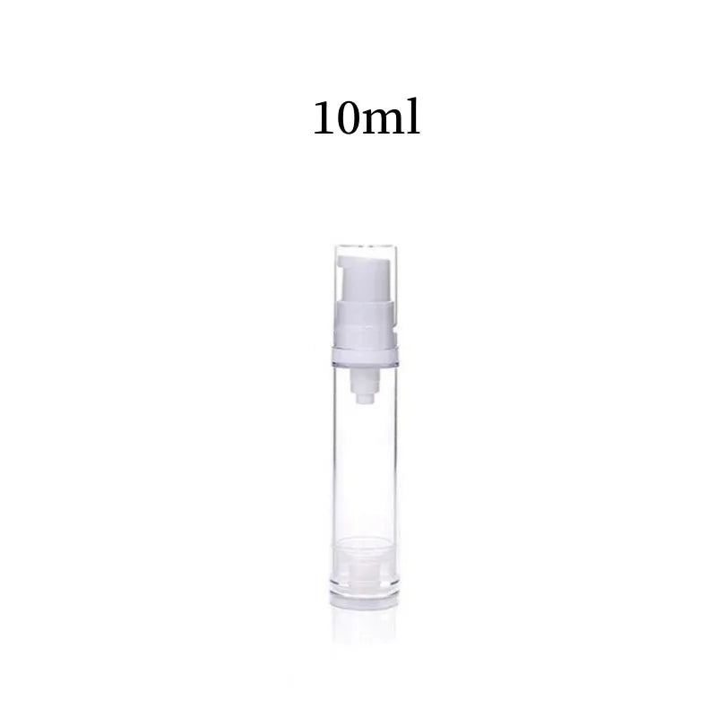 5/10/15ml Vacuum Bottle Press Liquid Foundation Lotion Eye Cream Empty Refillable Bottle Cosmetic Container Portable Makeup Tool