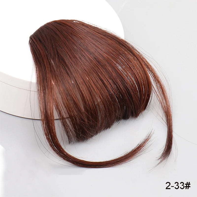 MANWEI Synthetic Wig Air bangs Women Natural Short Brown Blond Black Fake Hair Fringe Extension