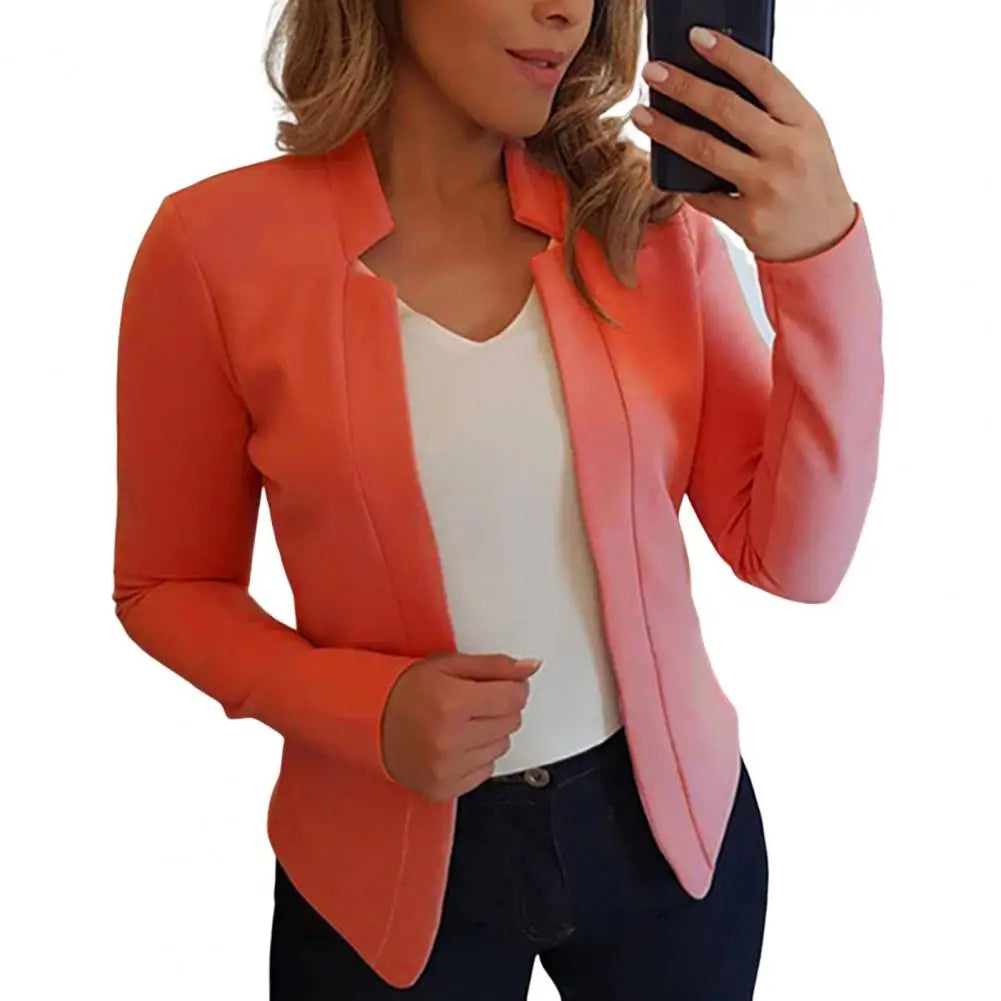 Trendy Women Blazer Slim Fit Business Outwear Plus Size Spring Coat  OL Style Lady Blazer for Work Mujer 2022 Fashion Ins