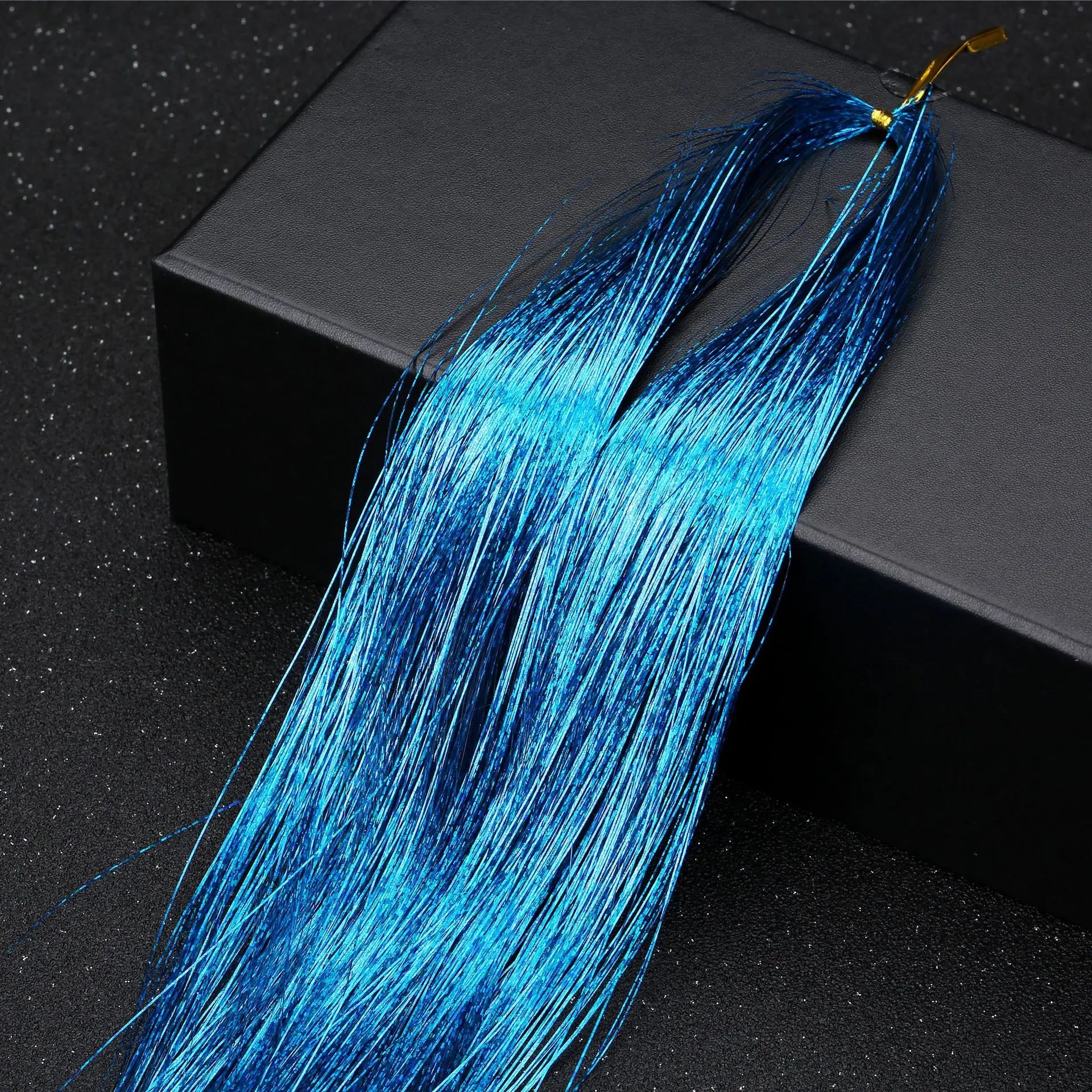 120cm  Sparkle Shiny Hair Tinsel Hair Extensions Dazzles Women Hippie for Braiding Headdress Hair Braiding Tools