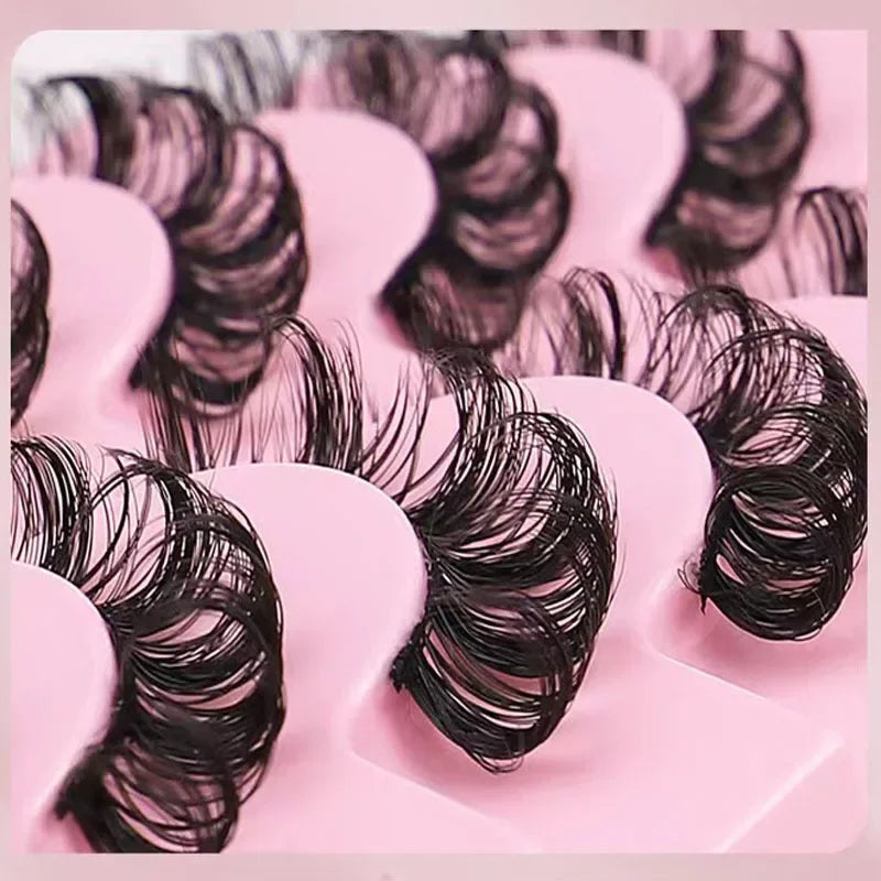 10Pairs 3D Mink Lashes russian strip lash Dramatic False Eyelashes Faux Cils Makeup Wholesale Fake Eyelash Extension