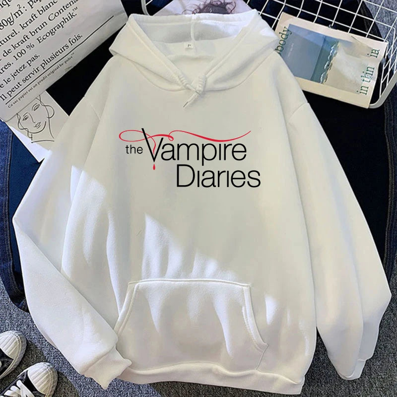 New The Vampire Diaries Print Hoodie Women Men Casual Tops Autumn And Winter Sweatshirts Long Sleeve Harajuku Pullover