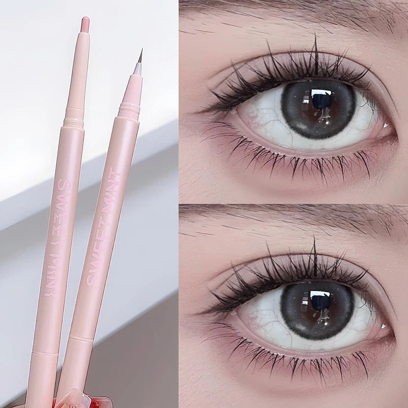 Double Ended Lying Silkworm Pencil Highlighter Makeup Pen Under Eye Highlighter Enlarge Eyes Makeup Stick Slim & Soft Tip