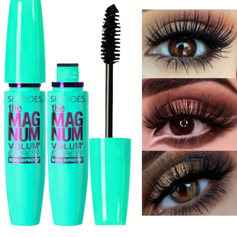 4d Waterproof Mascara Thicken Lengthen Curling Liquid Fiber Eyeblack Long Lasting Makeup Natural Black Professional Eyelash