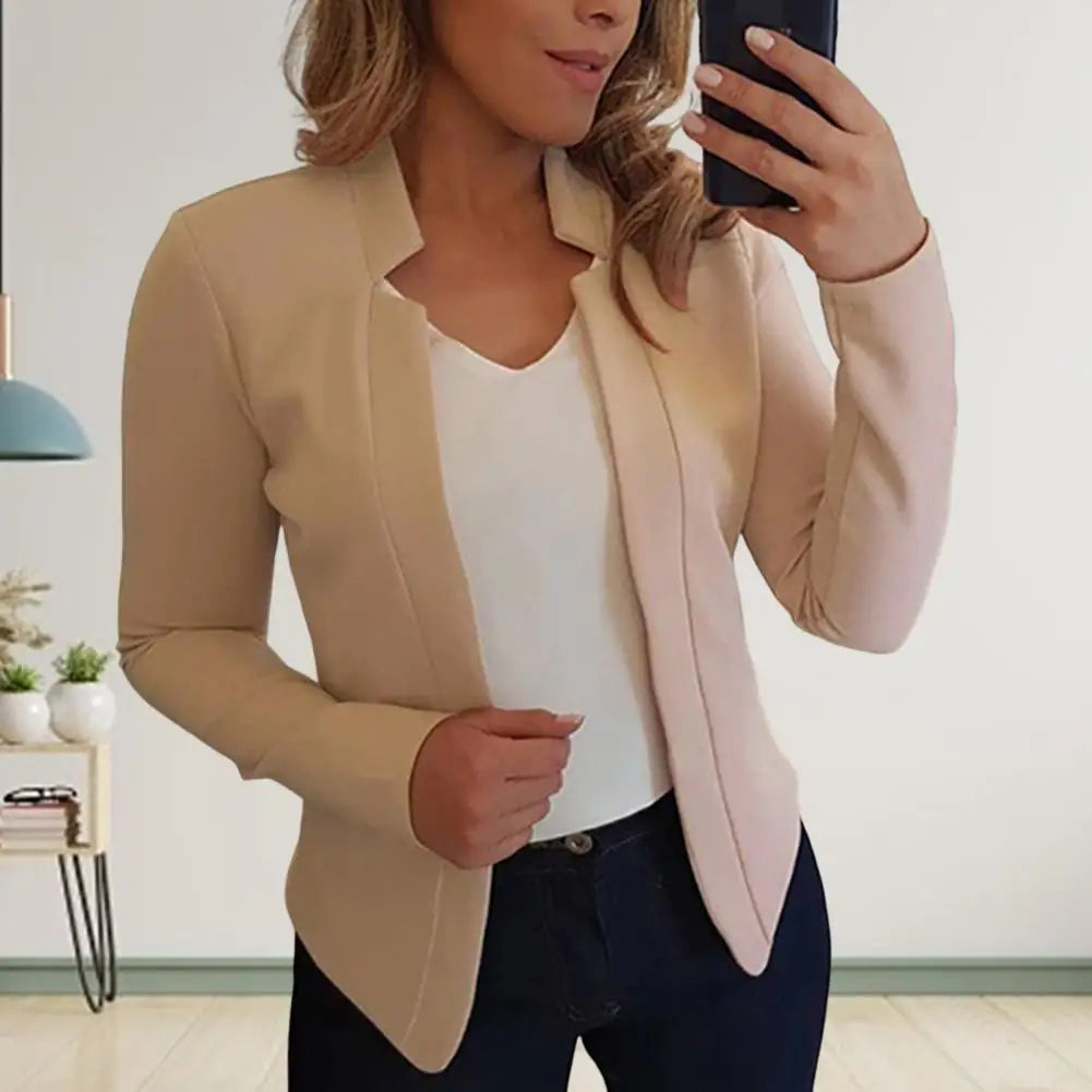 Trendy Women Blazer Slim Fit Business Outwear Plus Size Spring Coat  OL Style Lady Blazer for Work Mujer 2022 Fashion Ins