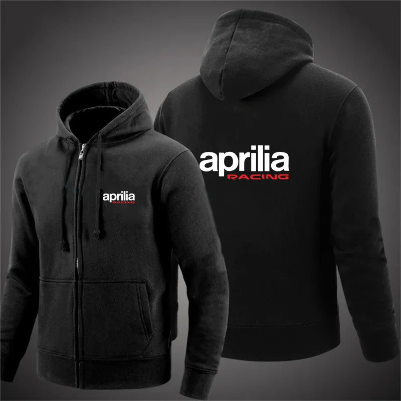 2024 Fashion Men's Hoodies Aprilia Racing Casual Hoodies Zip-up Autumn Coat Sweatshirts Tops Hoodie Male Clothing