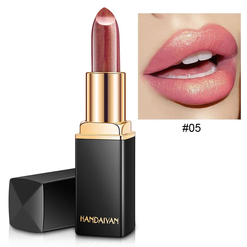 Mermaid Moisturizing Lipstick 9 Colors Waterproof Long Lasting Pigment Nude Pink Shimmer Lipstick Luxury Women Makeup Cosmetics