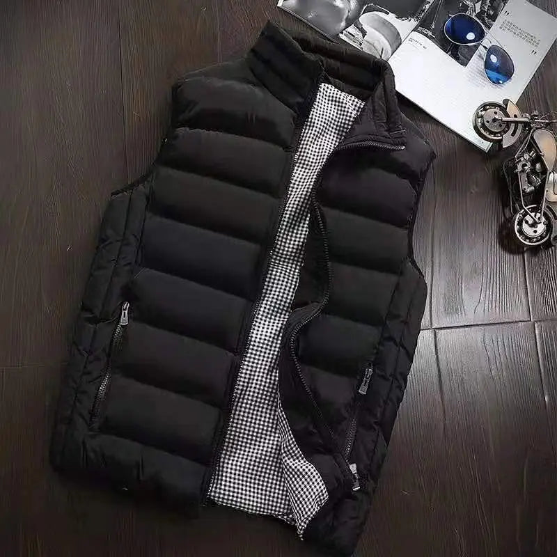 2024 High-end Cotton Vest Jacket Waistcoat, Men's Autumn and Winter Hot Selling Fashion Casual Comfortable Sleeveless Jacket.