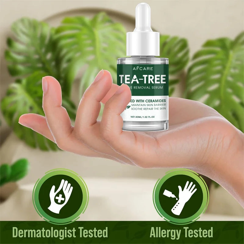 Acne Tea Tree Serum Relief Vegan Non-Sticky Clear Balanced Skin for Soothing Calming Irritated Moisturizing Skin Care Product