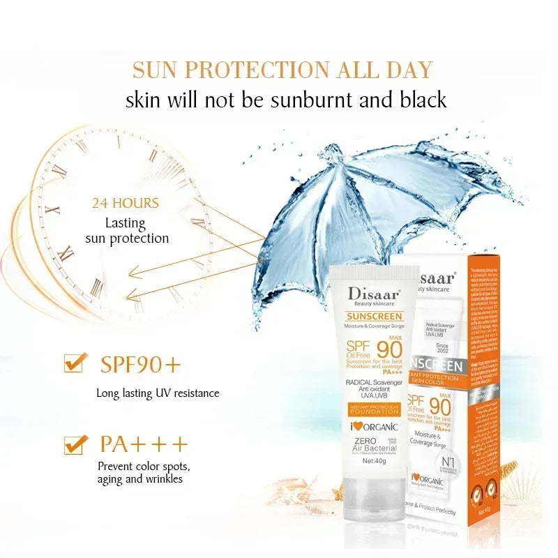 Facial Body Sunscreen Whitening Sun Cream SPF 90 Moisturizing Anti-Aging Oil-control Dust Oil Control Reduce Melanin Skin Care