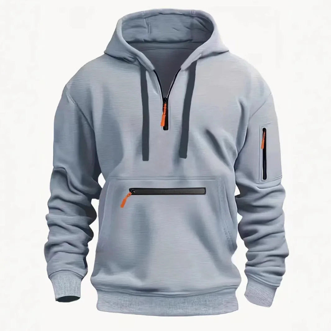 Men's new Hoodie hoodie arm zipper Long-sleeved Pullover trend Sports hoodie ins Fashion Skids