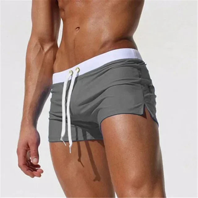 Summer New Quick Dry Mens Swim Shorts Summer Board Surf Swimwear Beach Short Male Running Gym Man Plus Size Trunks