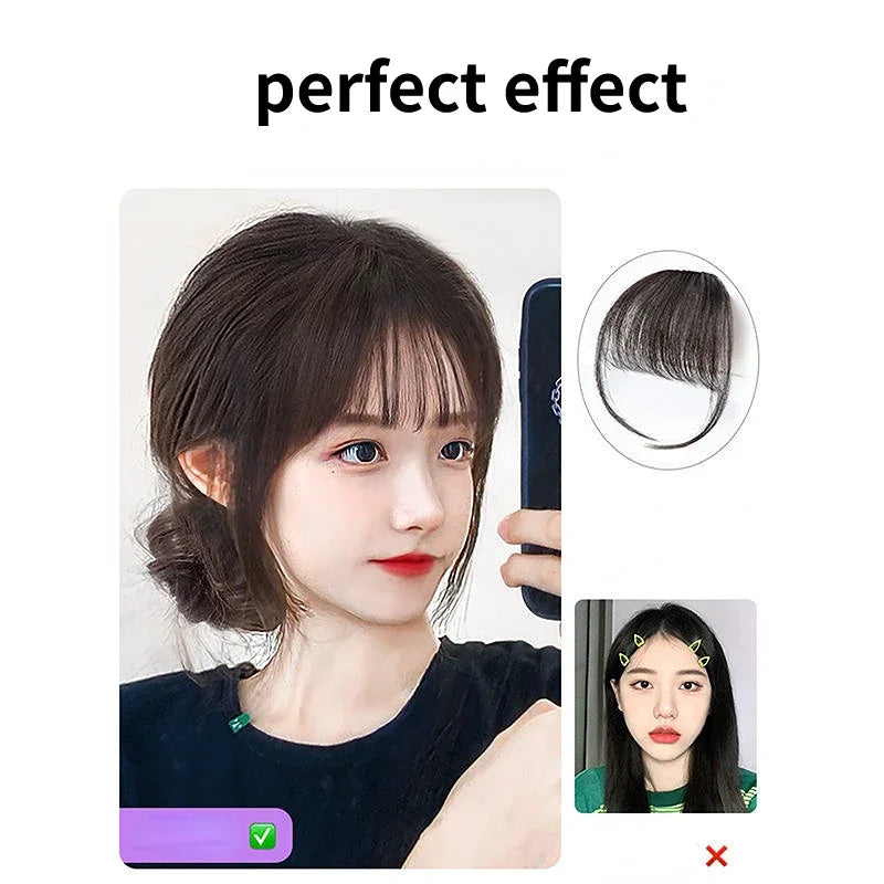 Korean Fake Air Bangs Hair Styling Tools Hair Clip-In Extension Synthetic Hair Fake Fringe False Hairpiece Women Clip in Bangs