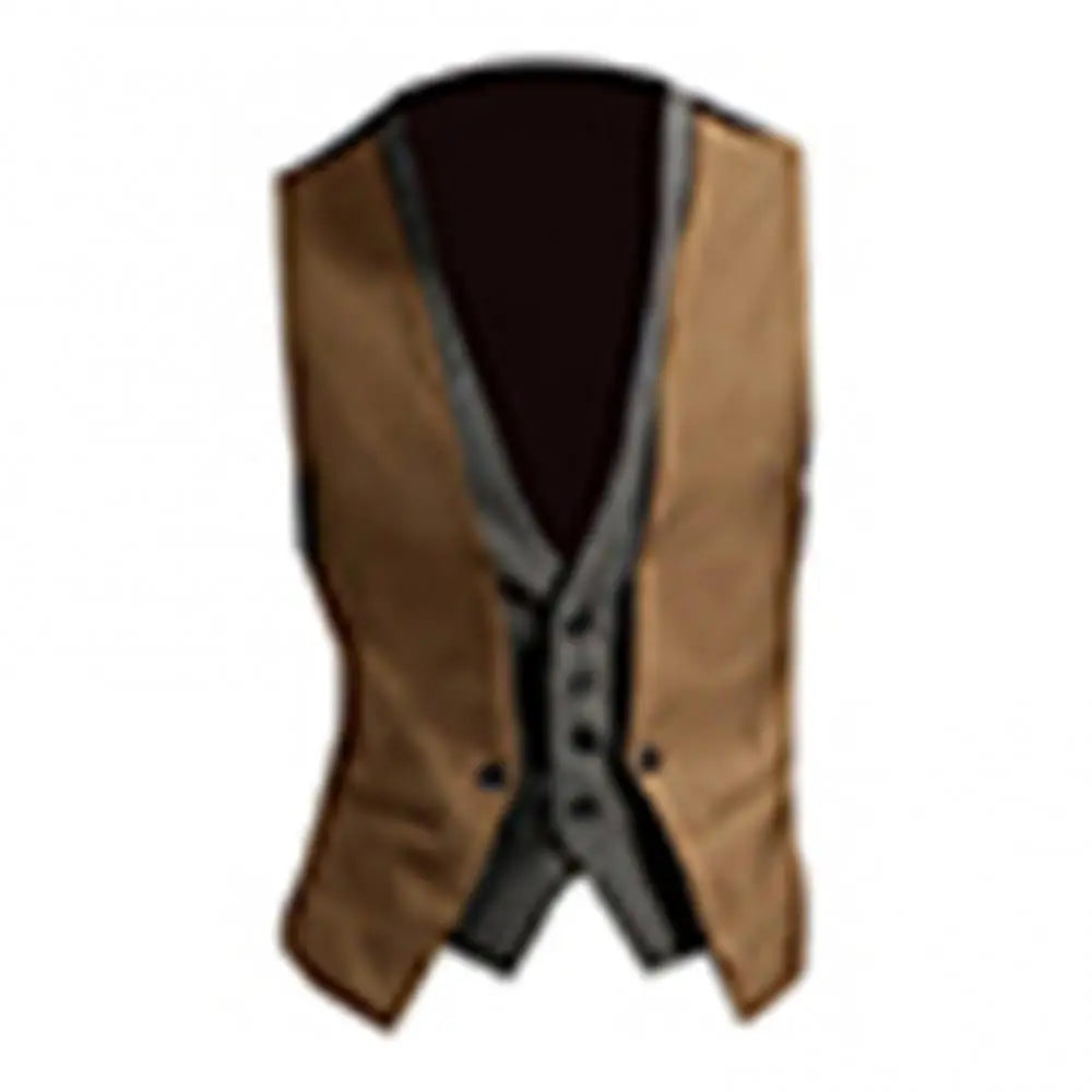 Men Formal Waistcoat Vest Business Solid Color Single Button Vest gilet Fake Two-pieces V Neck Casual S-lim chalecos para hombre