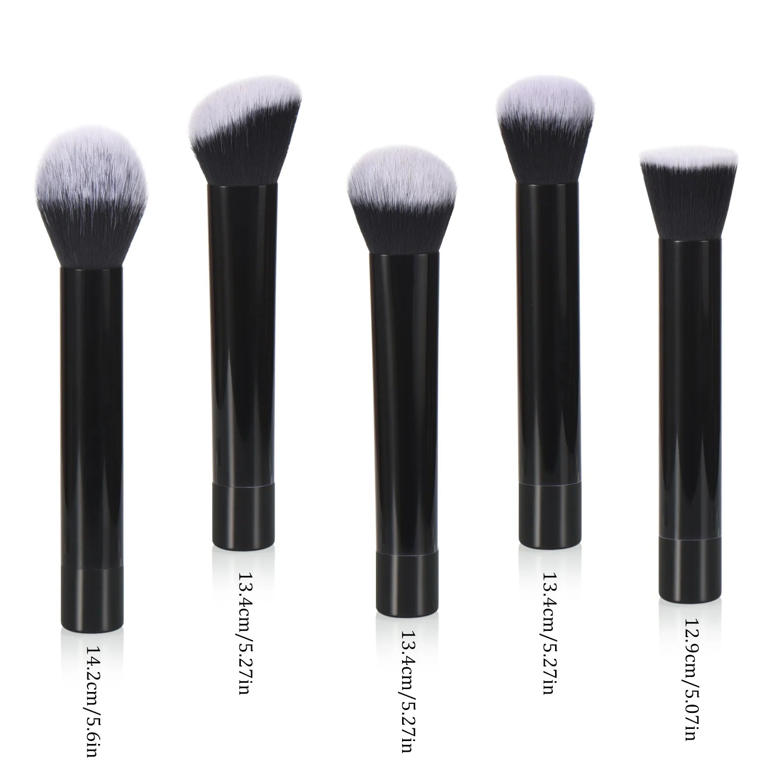 KOSMETYKI Makeup Brush Set - Premium Synthetic Foundation, Powder, Contour, Eyeshadow & Brow Brushes With Translucent Handles