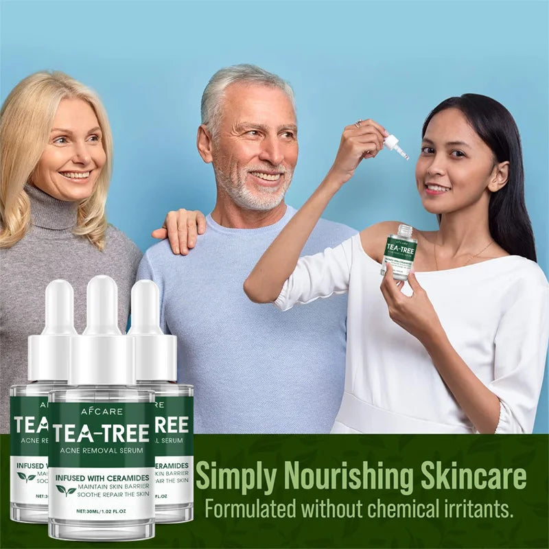 Acne Tea Tree Serum Relief Vegan Non-Sticky Clear Balanced Skin for Soothing Calming Irritated Moisturizing Skin Care Product