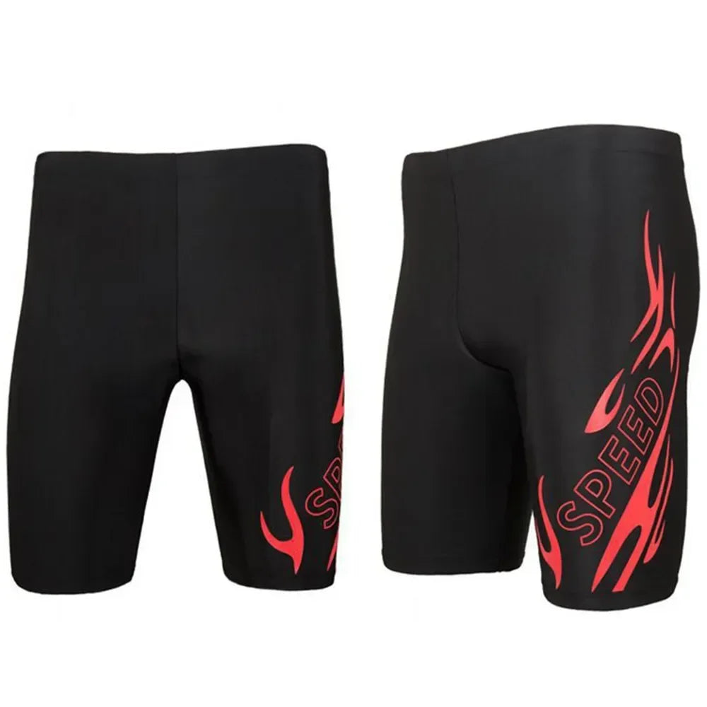 New Swimsuit Mens Swimming Trunks Sexy Swimwear Quick-dry Boxer Shorts Tight Swim Trunks Plus Size Quick Dry Swimming