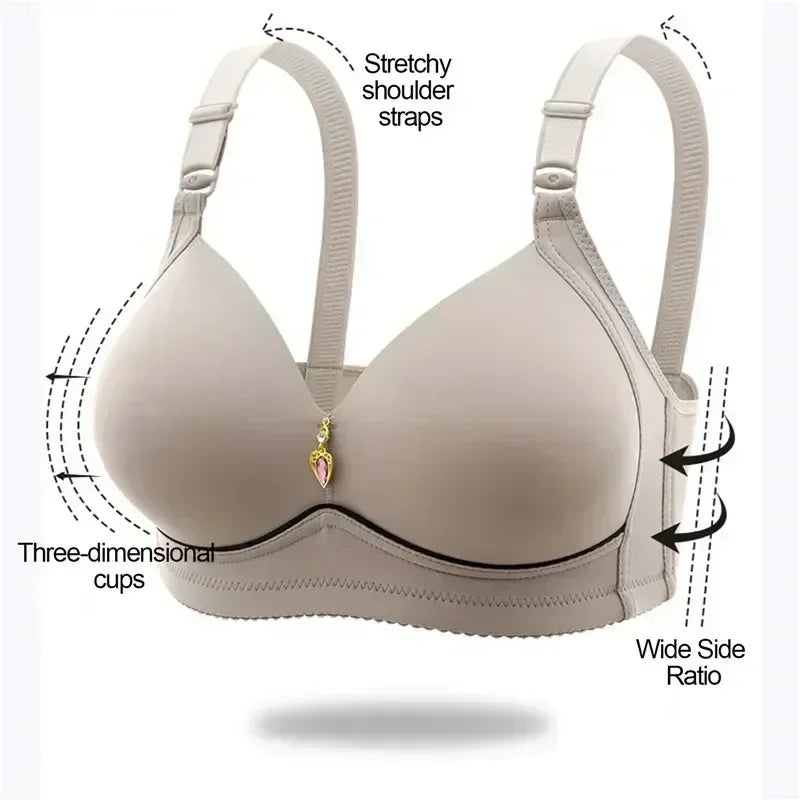 Sports Bra Bralette Sexy Large Size No Steel Ring Lingerie Push Up Breathable Women's Underwear Thin Cup Glossy Bras Mujer