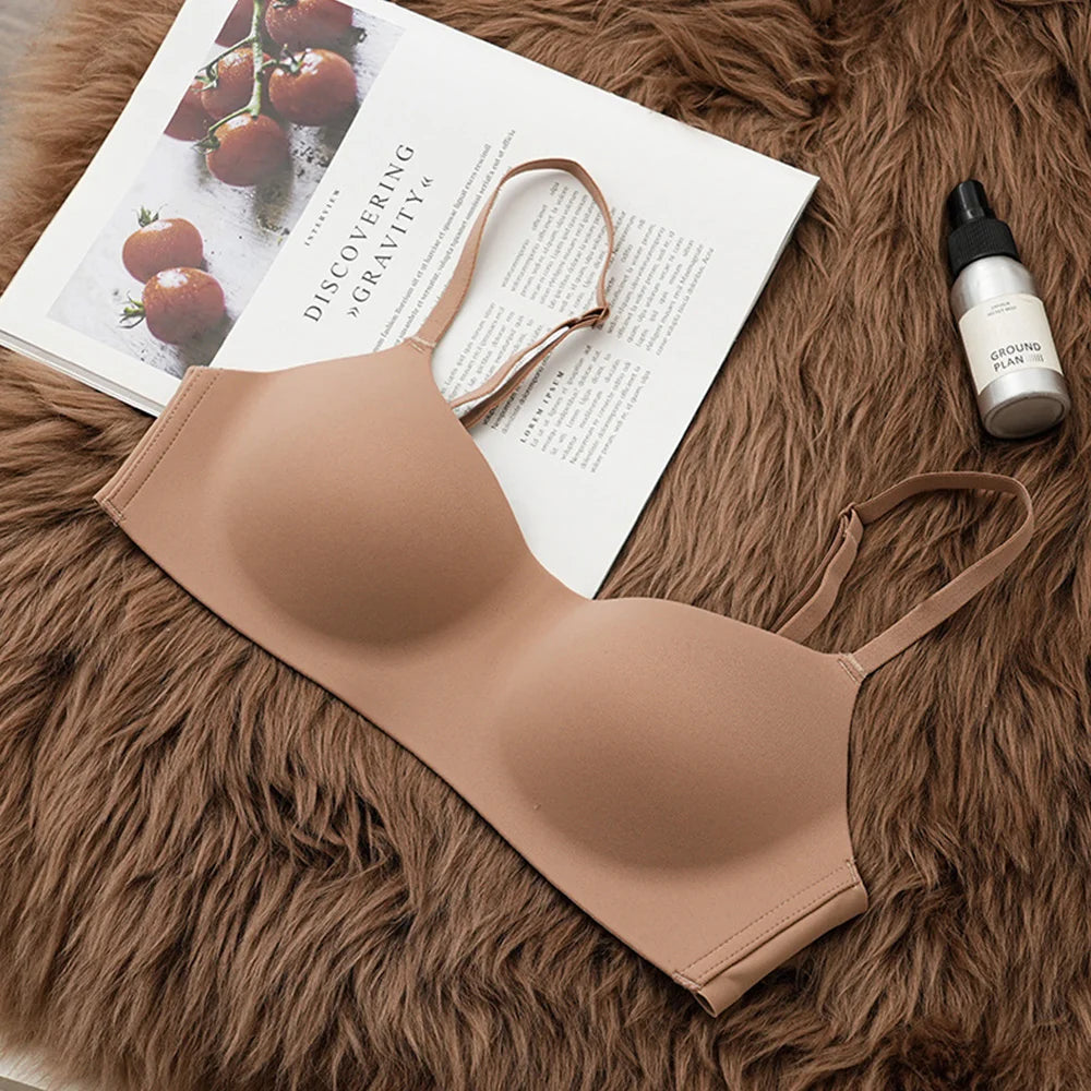 Women Seamless Bra Bralette Wireless Small Chest Bras Soild Padded Brassiere Tube Top Female Intimate Push Up Underwear Teenager