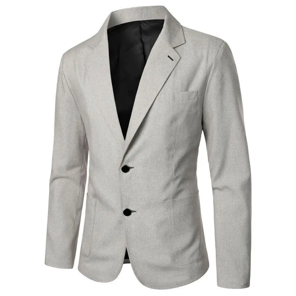 Men's Suit Jacket Solid Color Pockets Men's Top Business Casual Style Men's Wear Wedding Dinner Party Performance Office Suit