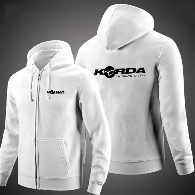 2024 Men's Korda Inspired Tribute Casual Zipper Hoodies Coats Fishing Carp Sweatshirts Jacket Tracksuit Fashion Comfortable Tops