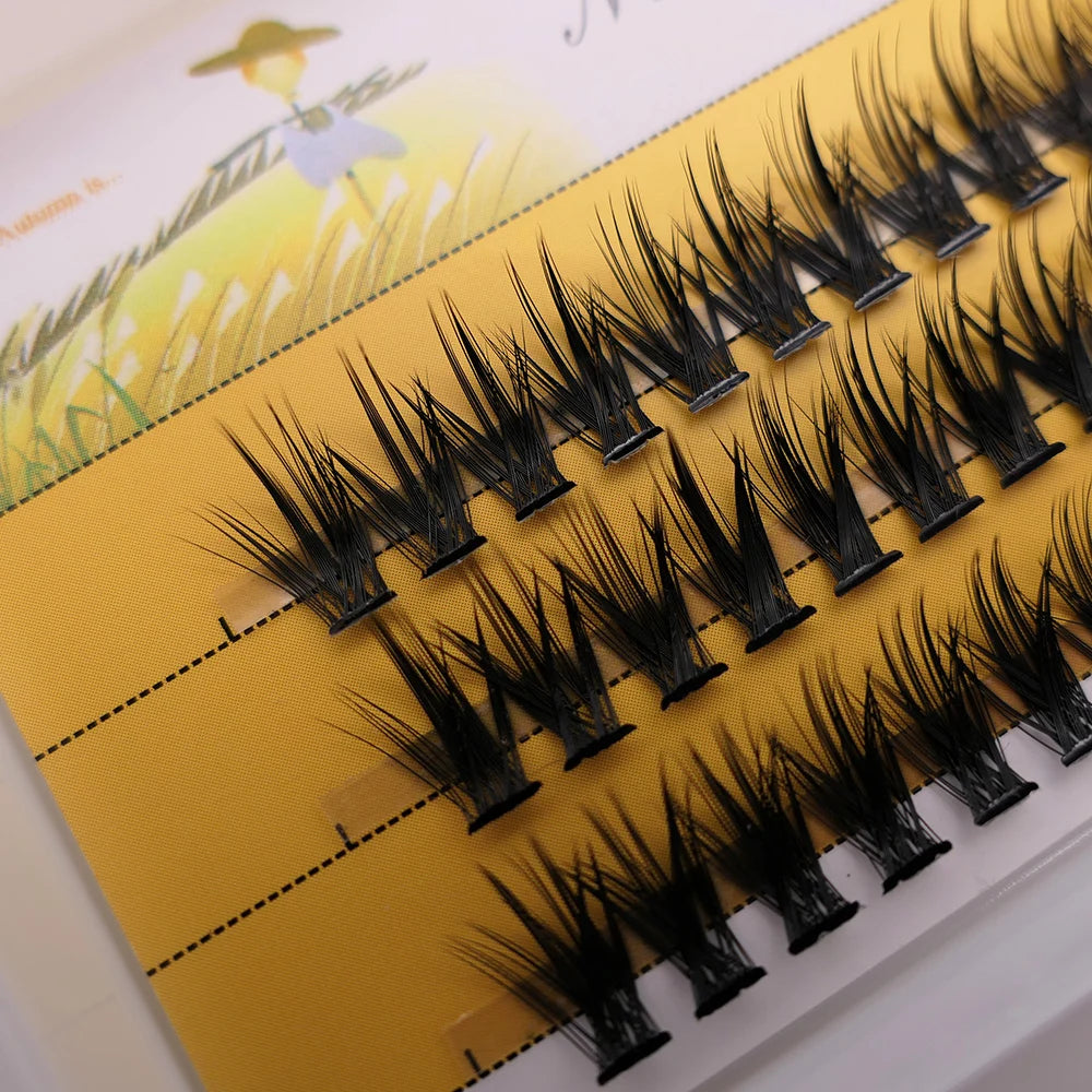 20D/30D Mink Eyelashes 1 Box /60 Bundles Natural eyelashes extension 3D Russia Individual Eyelash Cluster Makeup Tools Eye black