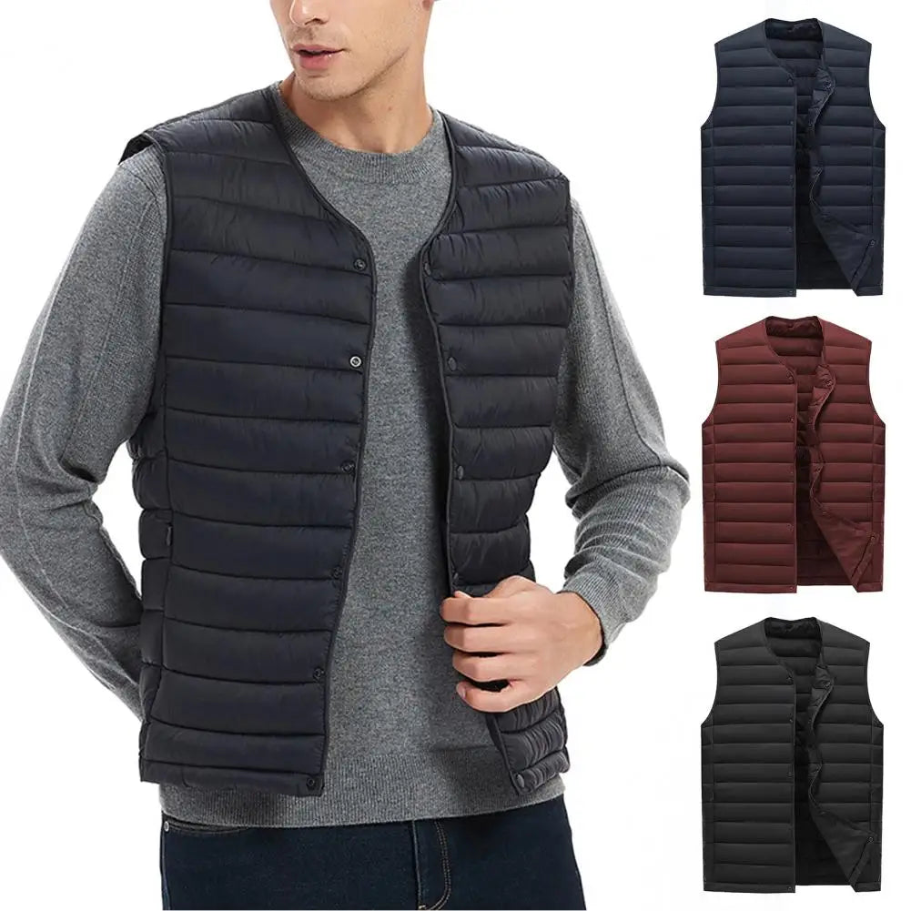 Ultra Light Thin Coat men Duck Down Sleeveless Jacket V Collar White Duck Down Women Vest