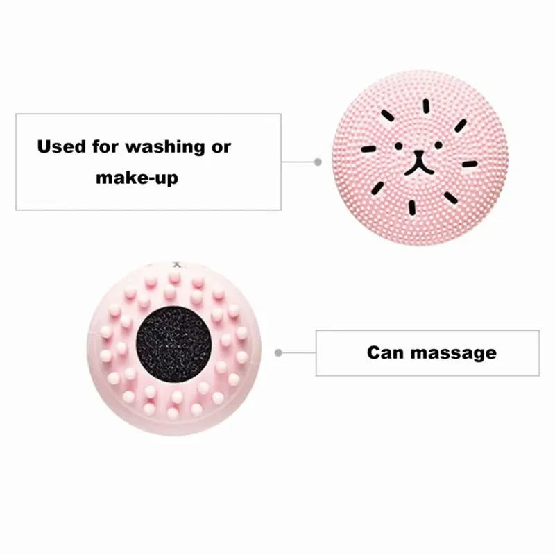 Silicone Face Cleansing Brush Facial Cleanser Pore Cleaner Exfoliator Face Scrub Washing Brush Skin Care Small Octopus Shape