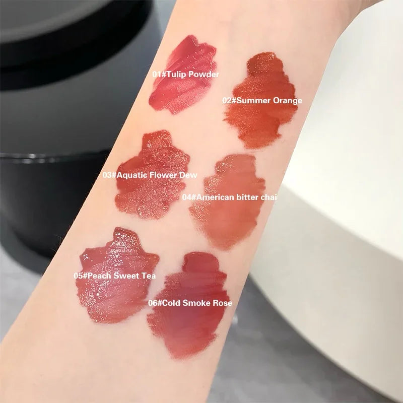 Mirror Lip Glaze Gloss Lasting Waterproof Non Stick Cup Bright Lipstick Lip Ink Tint Luxury Korean Nude Pink Makeup Cosmetics