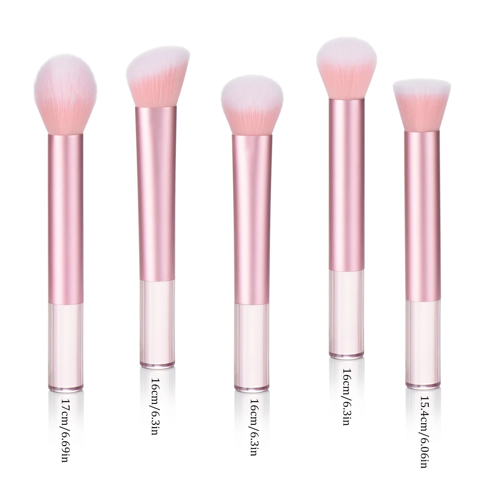 KOSMETYKI Makeup Brush Set - Premium Synthetic Foundation, Powder, Contour, Eyeshadow & Brow Brushes With Translucent Handles