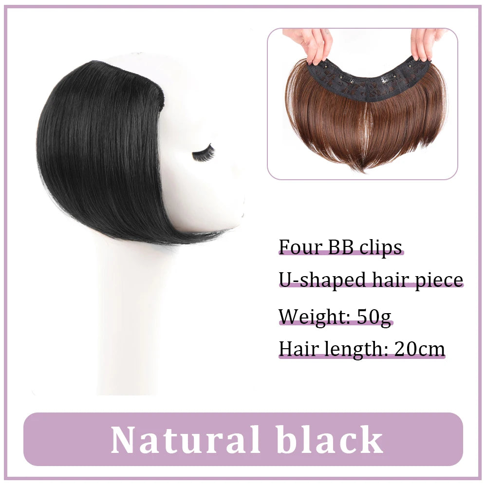 WEILAI Women Hair Accessories V Hair Extension Synthetic Wigs Extension for Girl Hair Pads Hair Volume Increase Top Extension