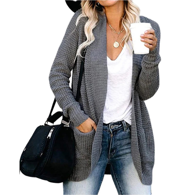 Fashion Women Cardigan Autumn Harajuku Knitted Sweater Basic Jacket Ropa Mujer Outerwear Thin Coat Streetwear New Woman Clothing