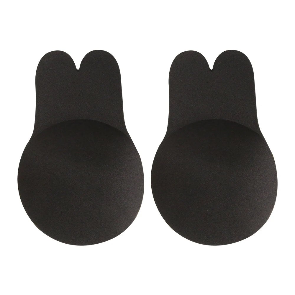 Women Push Up Bras For Self Adhesive Silicone Strapless Invisible Bra Reusable Sticky Breast Lift Up Tape Kawaii Rabbit Bra Pads