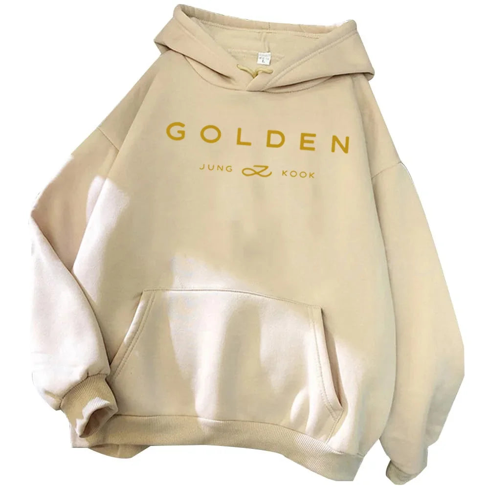 2024 Hot Hoodie Jungkook Kpop Hoodie Vintage Sweatshirt Sudaderas Winter Warm Golden Album Merch Unisex Hoodies Man Woman