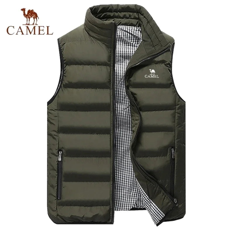 High End Embroidered CAMEL Cotton Vest Vest, Hot Selling Autumn and Winter Men's Fashion, Casual, Comfortable Sleeveless Coat